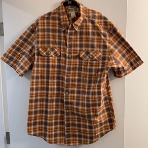 Large plaid Duluth Trading Company shirt